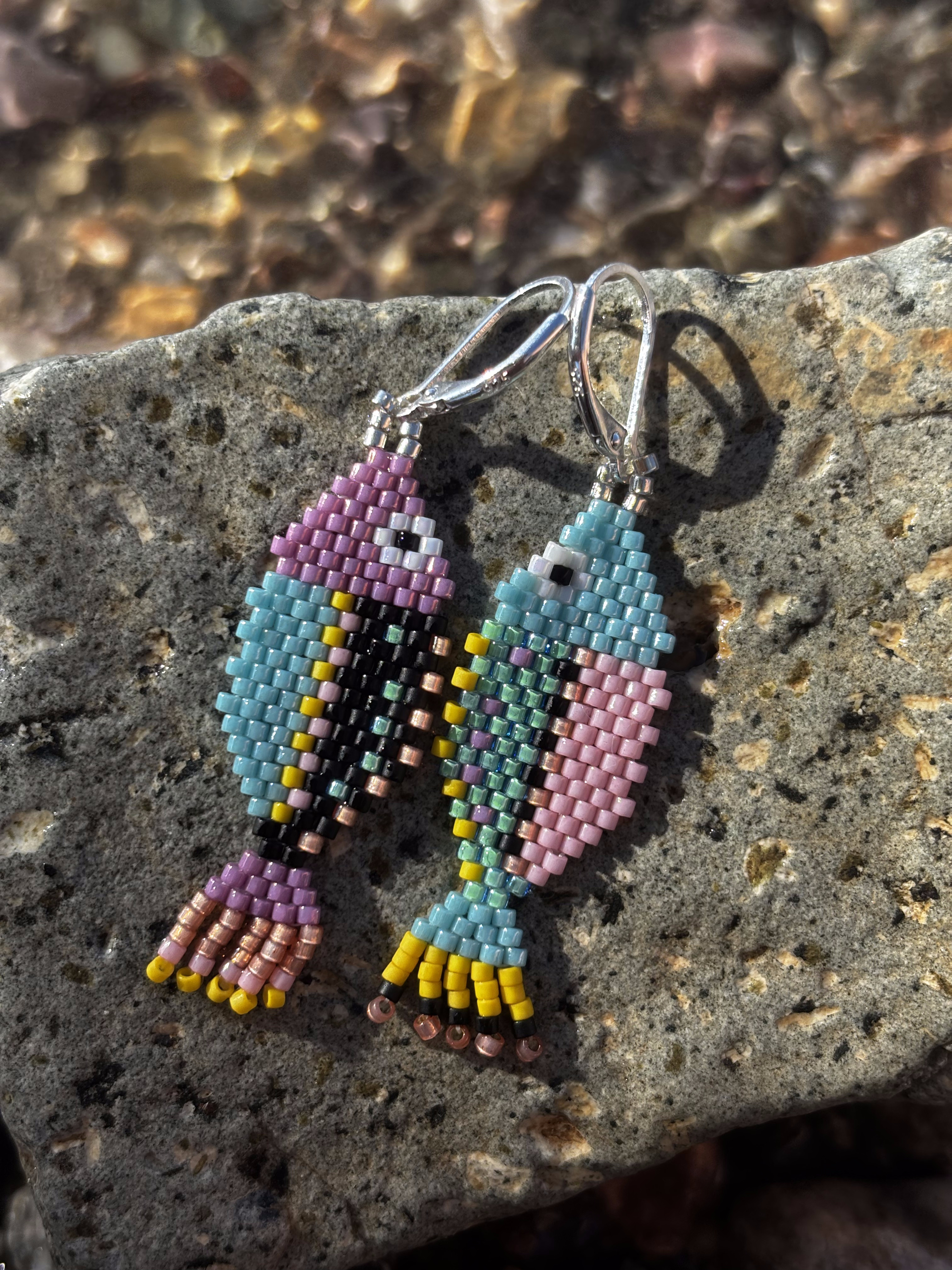 Cotton Candy Fish Earrings